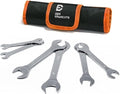 Super-Thin Open End Wrench Set, SAE, 6-Piece, Including 3/8", 7/16", 1/2", 9/16", 5/8"，11/16", 3/4", 13/16", 7/8", 15/16", 1", 1-1/16", Slim Wrench Set with Rolling Pouch
