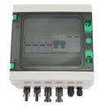 Plastic Solar PV Combiner Box - 2-String 15A Rated Arrester 2-In-1-Out DC 1000V with IP67 Water Resistance, Polycarbonate and ABS Material, Transparent Cover