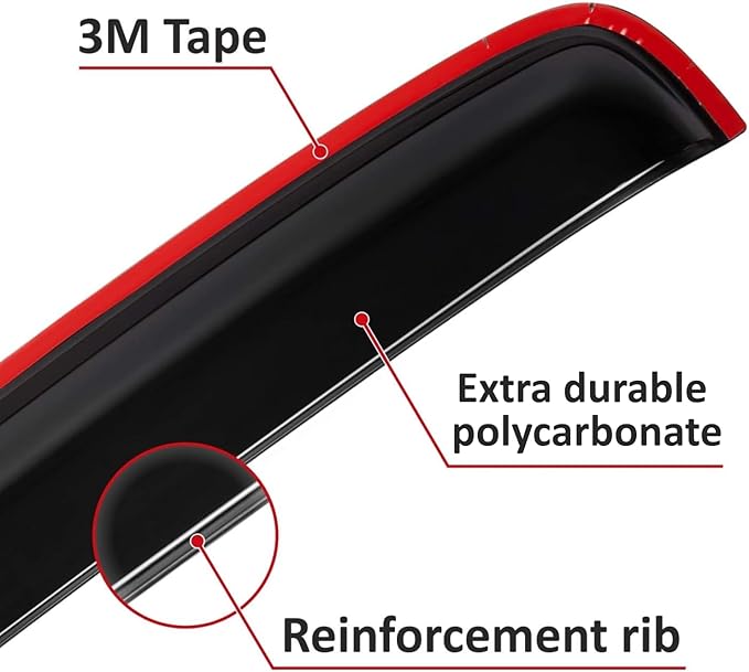 Extra Durable Sunroof Visor Wind Deflector for Sun/Moonroof (35.6" inch) – Universal Sunroof Deflector Tool-Free Install - SR11005