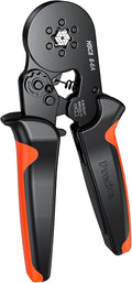 Ferrule Crimping Tool, Preciva Hexagonal Sawtooth Self-Adjustable Ratchet Wire Terminals Crimper for AWG23-10 Bootlace End-Sleeves Ferrule
