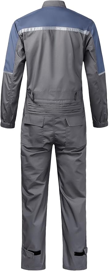 Mens Reflective Coverall Work Mechanics Coverall Work Suit Hi Vis Jumpsuit Bicolor Overalls