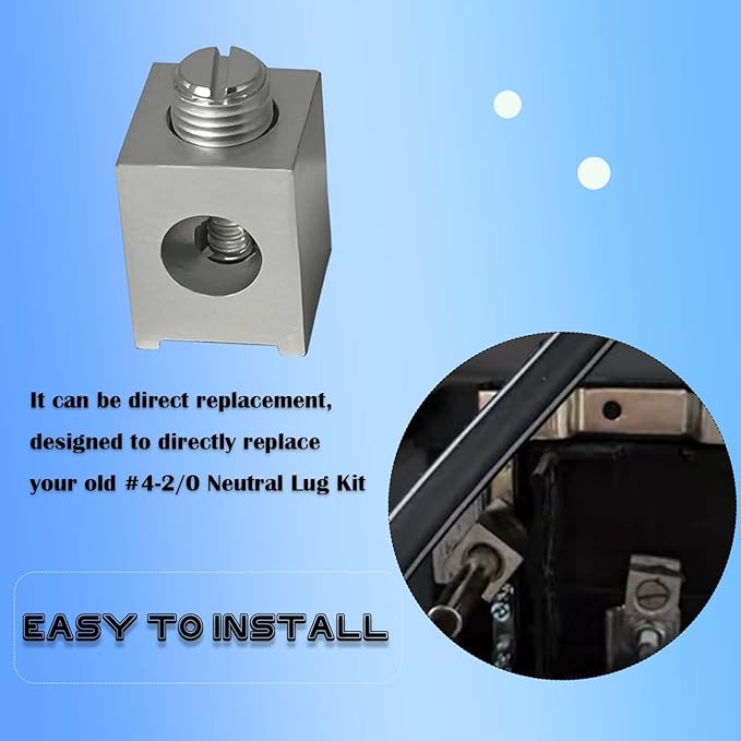 #4-2/0 Neutral Lug Kit Circuit Breaker Ground Lugs Fit for Electrical Connections Aluminum Grounding Lugs 4 Pieces