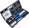 AMZCNC Industrial Hydraulic Cable Lug Crimper (16 TON) 9 AWG to 600 MCM Electrical Terminal Cable Wire Tool Kit with 13 Die Sets