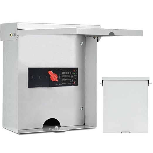 Automatic Transfer Switch, 125 Amp 3 Pole Auto Transfer Switch for Home Generator, 120/240-Volt 30,000W Stronger Stability, for Outdoor and Indoor with Ground, General 60HZ