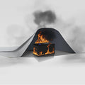 FLASLD Fireproof Lithium Battery Cover 40×40 inch, Fastest & Simplest Way to Isolate and Extinguish Small Fires, Fire Blanket for E-Scooter and E-Bike Grey