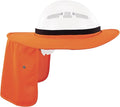 Ergodyne Chill Its 6661 Universal Hard Hat Brim Sun Shade with Neck Flap, Safety Helmet Sun Shield
