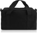 Small Tool Bag,Close Top Wide Mouth Tool Organizer Bag,Large Capacity Tool Bags for Men,Canvas Tool Storage Bag for Storage Handbag for Screwdrivers,Wrench,Pliers Hand Tools (black, 16 Inch)