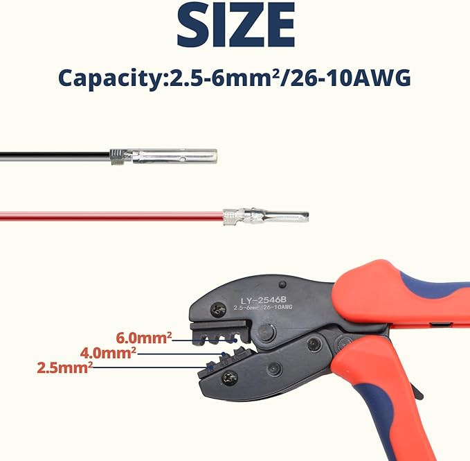 MC-4 Connector kit, Solar Cable Connector kit, 6 Pairs of Solar Connectors, 2 Spanner Wrenches and a Wire Crimper, Photovoltaic System Connector kit, for Solar Panel Cable Assembly
