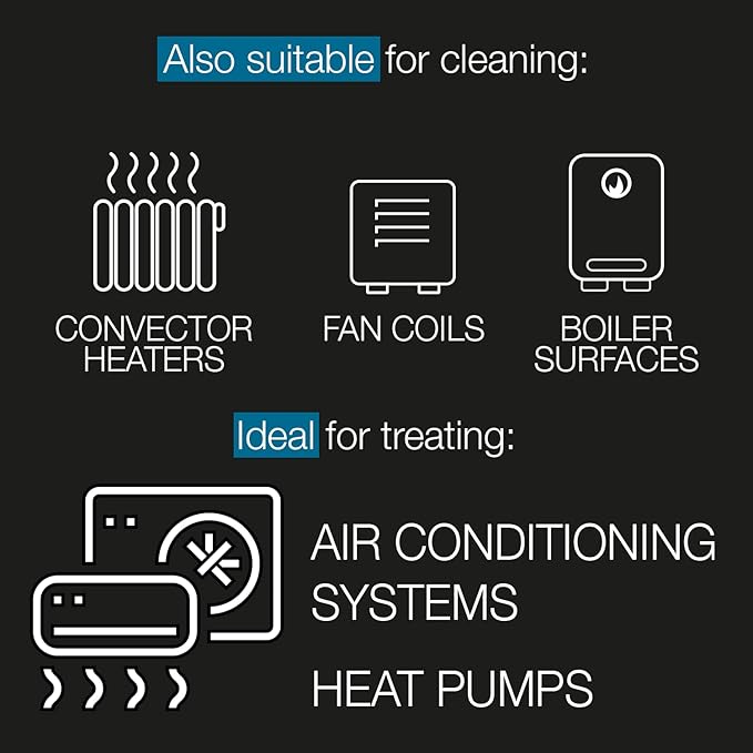 ERRECOM Clima-Net, Air Conditioner Cleaner for Central AC and Split AC, Cleans Air Ducts, AC Filters, Evaporator/Condenser Coils, Improves Airflow and Indoor Air Quality, 1 L Bottle (34 fl oz)