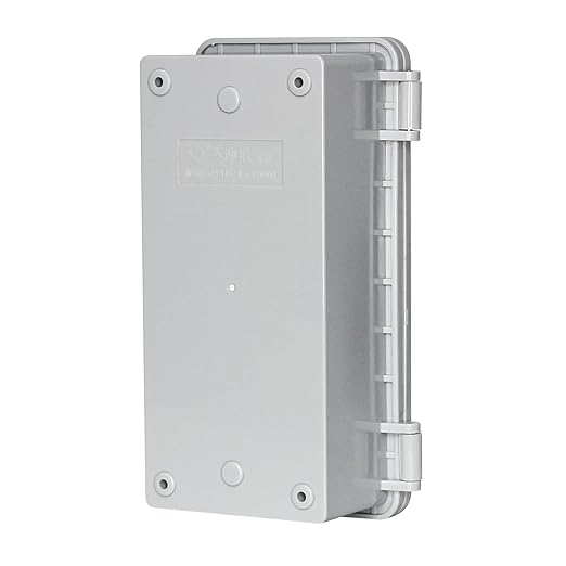 Waterproof Electrical Box, Outdoor IP66 Junction Box with Mounting Plate, ABS Plastic Project Enclosure, Suitable for Solar/Surveillance/Landscaping Projects Gray Cover 7.8"x3.8"x2.9"
