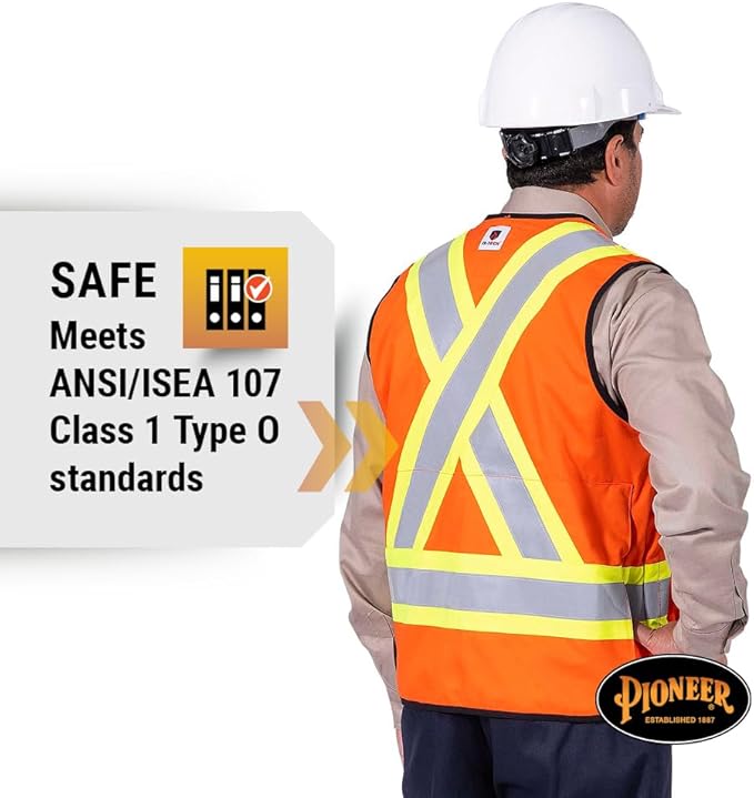 Pioneer Hi Vis FR Surveyor's Safety Vest - Flame Resistant ARC Rated - Reflective - for Men and Women