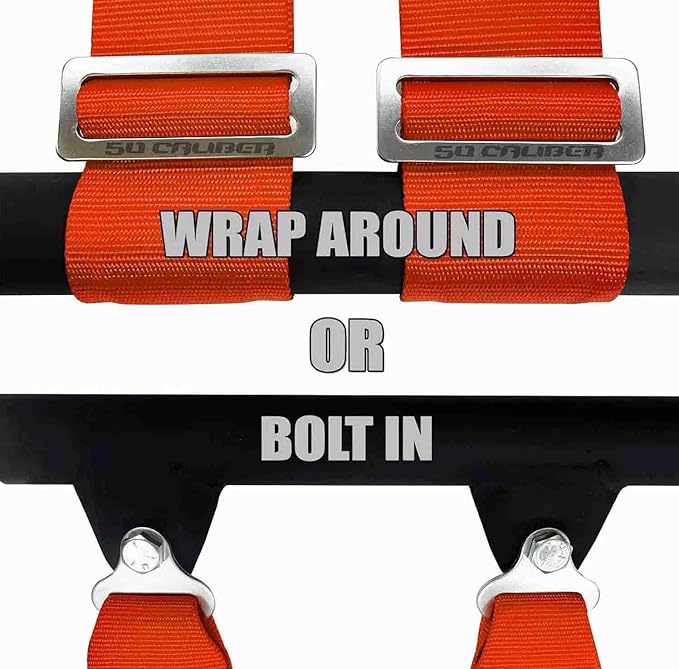 4 Point Harness for Bucket Seat, Quick Release Latch, 9 Color Options, Racing Harness, Race Car, Off Road Vehicle, UTV, RZR