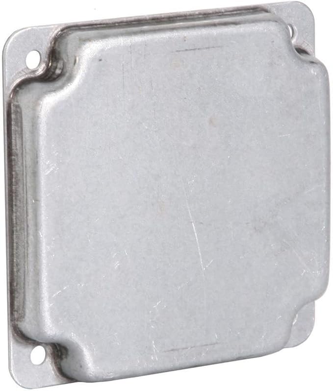 Raco 804C Square Exposed Work Cover, Blank, No Holes, 4"