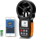 Bluetooth Anemometer,CFM Air Flow Velocity Tester, Digital Wind Speed Gauge Meter with 14℉-113℉ Wind Temperature Measuring and USB Data Export