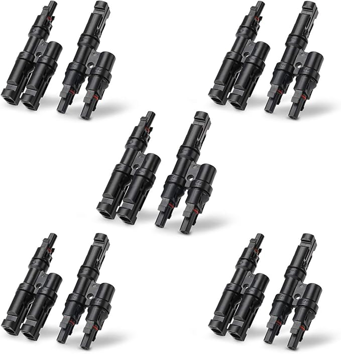 BougeRV Solar Branch Connectors Y Connector for Parallel Connection Between Solar Panels FMM+MFF (5 Pairs)