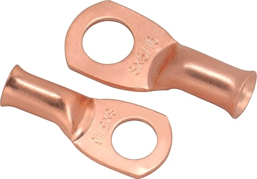 10pcs 8 Awg - 5/16" (M8) Sanuke Wire Lugs Ring Terminal Connectors Ends Heavy Duty for Battery Cable Lug Wire Electrical Eyelets with 3:1 Dual Wall Adhesive Heat Shrink