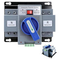 AC230V 63A 2P Dual Power Automatic Transfer Switch,50Hz/60HzGenerator Changeover Switch, Automatic/Manual Switching Modes Ez Generator Switch with Safety Protection