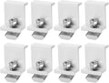 uxcell 8Pcs Solar End Clamp, 45mm Aluminum Adjustable Solar Panel Mounting Bracket Clamp Solar Mounting Z Bracket Clamps for Solar Panel PV Mounting System, Silver
