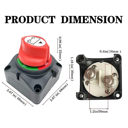 Battery Disconnect Switch 12V 24V 48V Master Isolator Cut Off Switch for Marine Boat Car Truck Camper RV Trailer Vehicles Engine Application (On/Off)