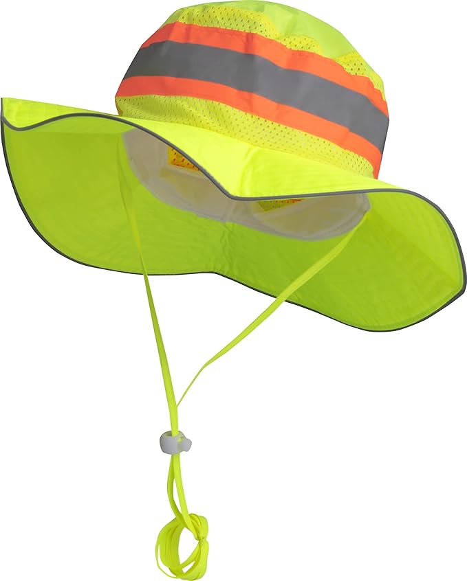 Ironwear 1271-O Booney Hat with Adjustable Neck Strap, LG, Orange (1)
