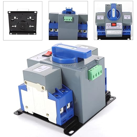 Dual Power Automatic Transfer Switch 110V 2P 63A Generator Changeover Switch 50/60Hz
