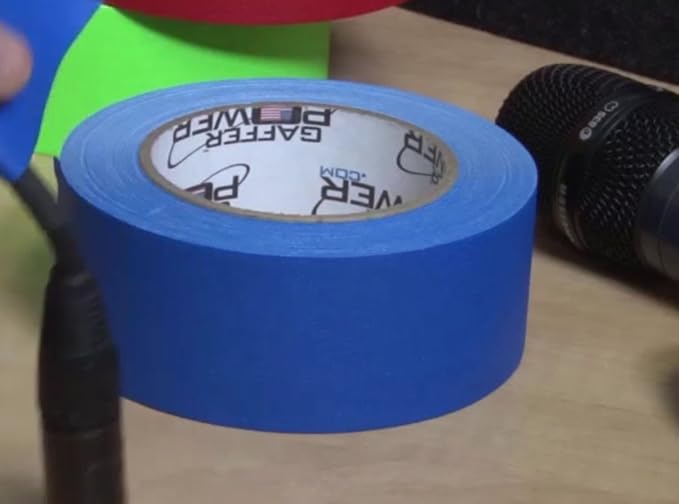 Gaffer Power Real Professional Grade Gaffer Tape, Made in The USA, Heavy Duty Gaffers Tape, Non-Reflective, Multipurpose. 2 Inch X 30 Yards, Electric Blue