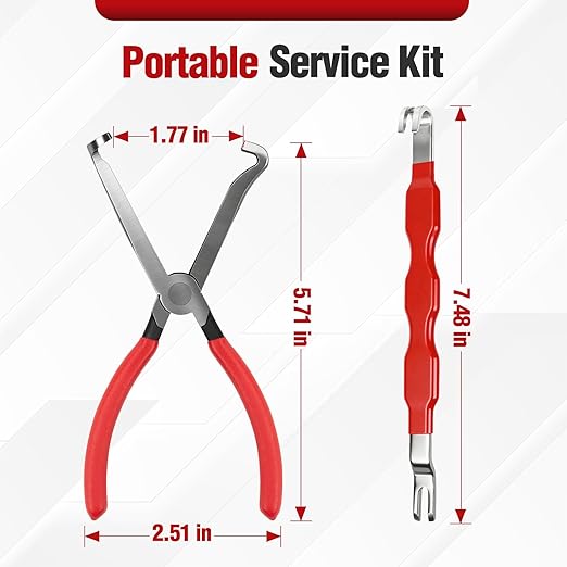 Automotive Tools Electrical Disconnect Pliers & Connector Separator with 18-Piece Terminal Removal Tool Kit for Car Wiring, Battery Terminals and Spark Plug Wires