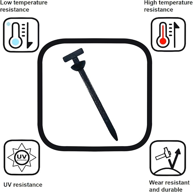 150Pcs Zip Ties, Cable Ties, Nylon Universal Cable Tie Buckle, Heavy Duty Self-Locking Zip Ties, With Pin And Button, UV Resistant Fastener For Automotive Maintenance