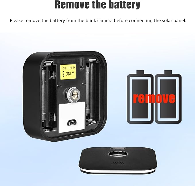 Solar Panel for Blink Camera, Solar Panel Compatible with Blink Outdoor (3rd Gen) Blink XT XT2 Camera, IP65 Waterproof, 13.12ft Cable, Wall Mount