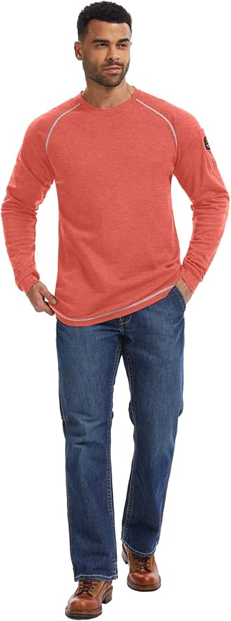 WORKWEYA FR Shirts for Men 5.5OZ Light Weight Welding Flame Resistant Shirts NFPA2112 CAT2