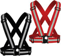 Reflective Vest, High Visibility Safety Vest Straps Reflective Gear for Night Running Walking Cycling for Men Women Kids