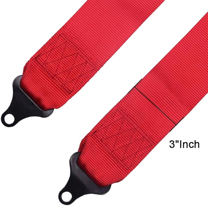 RASTP 4 Point Safety Harness with 3 Inch Padding (Red)