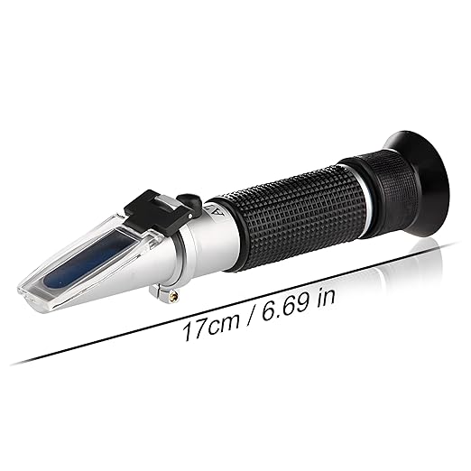 Beer Wort Refractometer,V-Resourcing Brix/Specific Gravity Refractometer for Beer Brewing, Dual Scale(Brix 0-32%, SG Wort 1.000-1.130)
