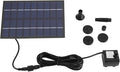 Solar Fountain Pump, Solar Powered Water Fountain Separate Panel Kit DIY Small Fountain Pond Pump Kit with Nozzles for Bird Bath Outdoor Garden Patio Backyard Pool Aquarium Fish Tank 1.8W