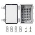 Waterproof Electrical Box Outdoor Electrical Junction Box ABS Plastic Snap Latch Hinged Project Enclosure with Mounting Plate for Outdoor Indoor Wiring Projects Clear 5.3"x3.4"x2.7"