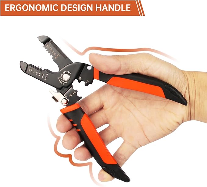 Wire Stripper, 3-rd Generation Wire Strippers or Crimping Tool, 5-IN-1 Wire Crimper or Cutter, 10-20 AWG Electric Wire, Multi-Function Hand Tools