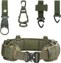 5 in 1 Utility Metal Buckle 1.5 Inch Nylon Tactical Belt with Rigger's Heavy Duty Belt Pad & 3 MOLLE Straps