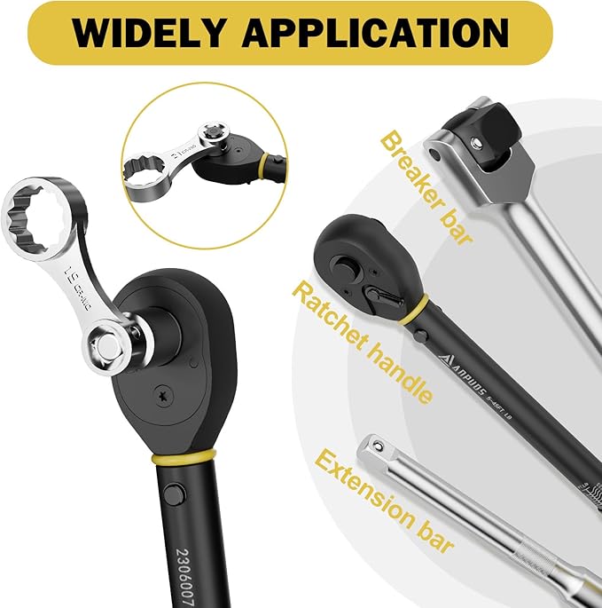 17 pcs Metric Torque Adapter Set - 12 Point Extensions & Bit Adapter (3/8", 8, 9, 10, 11, 12, 13, 14, 15, 16, 17, 18, 19, 20, 21, 22mm, 1/2''+1/4'')