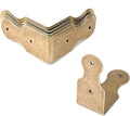 L Shaped Vintage Gold Corner Protector, 2" × 0.9" Brass Decorative Box Corner Guards Edge Cover with Screws, 8 PCS