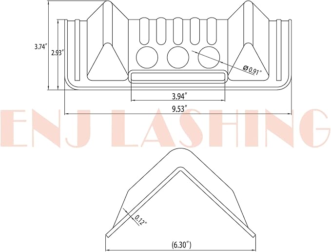 ENJ 20 Pack Black Flatbed Edge Protectors for Cargo Loads Corner Protectors Flatbed Used Together with Webbing to Protect Cargo