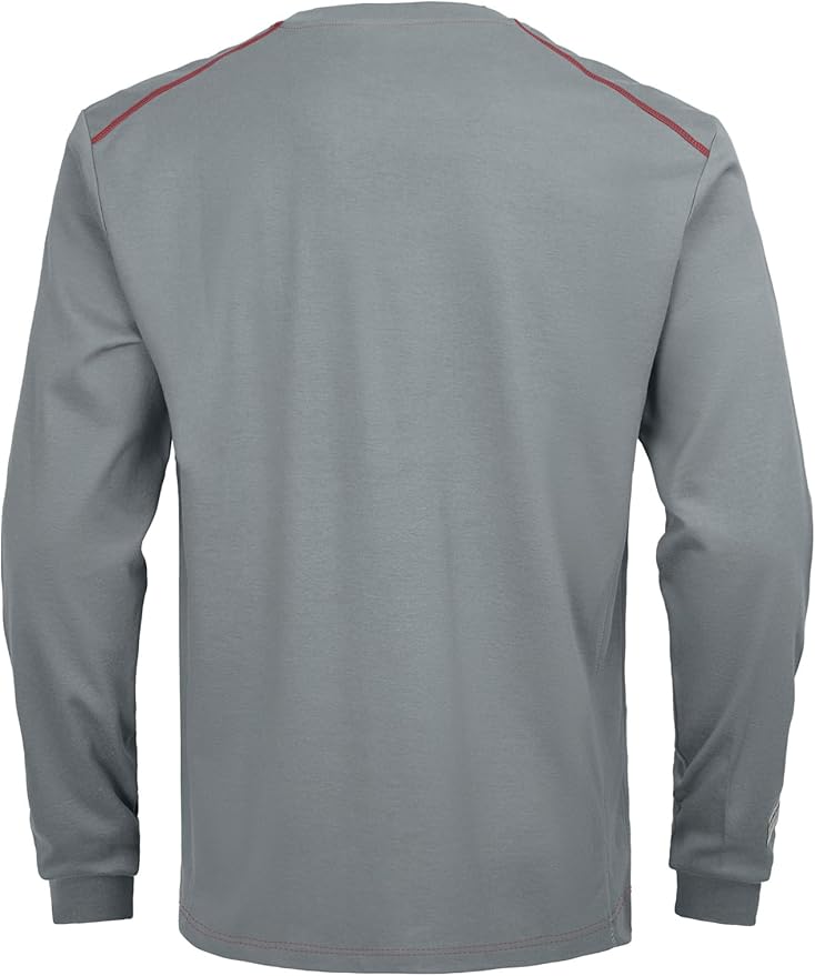 FR Shirts for Men CAT2/HRC2 6.5oz Lightweight Fire Resistant Shirts for Men Long Sleeve Crewneck T-Shirt