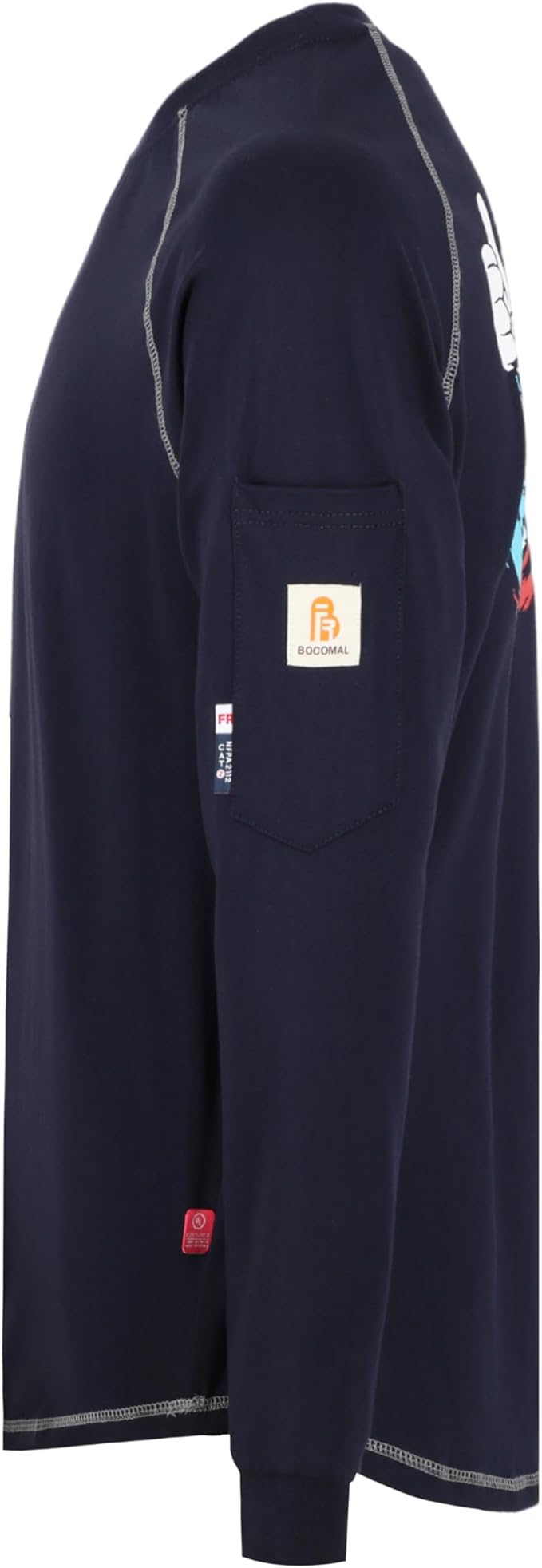 BOCOMAL FR Shirts Heather Series 6oz Flame Resistant T Shirt NFPA2112 CAT2 Fire Retardant Crew Work Shirt