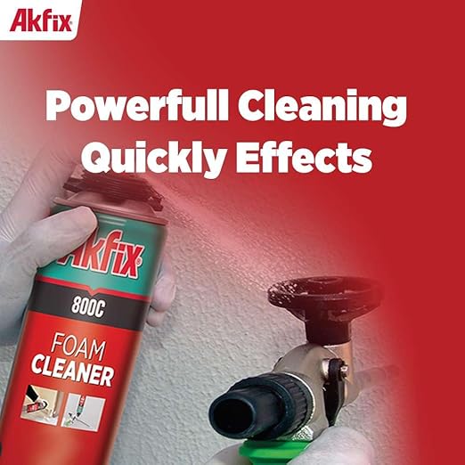 Akfix 800C Gun Cleaner (12x12.3 oz.) – Solvent-Based Spray for Removing Uncured Polyurethane Foam, Cleans Valves & Adapters, Prevents Clogging, Maintains Tool Performance | 12.3 oz. 12 Pack