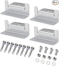 4 Units per Set Solar Panel Mounting Z Brackets, Solar Panel Mounting Brackets Lightweight Aluminum Corrosion-Free for RVs, Trailers, Boats, Yachts, Wall and Other Off Gird Roof