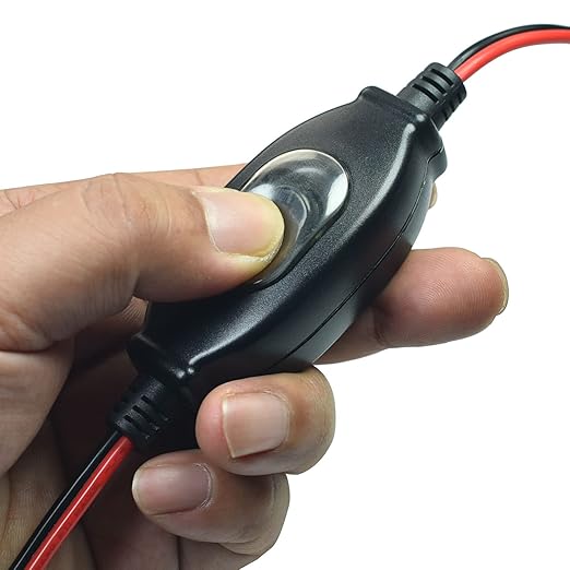 FILSHU SAE Extension Cable 16 AWG Wire Harness 12V-24V DC with ON/OFF Switch Quick Connect/Disconnect Snap Action Cable for Motorcycle,Cars,Camp Trailer Solar Panels(30cm/1ft)