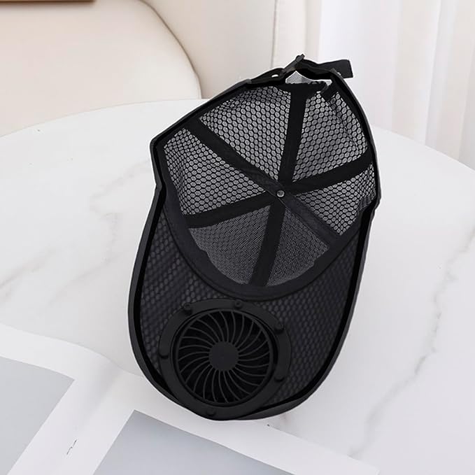 Men Women Solar Powered Fan Hat Cooling Baseball Hat Fishing Camping Beach Hats with Solar Fans Summer USB Charging Sun Hats