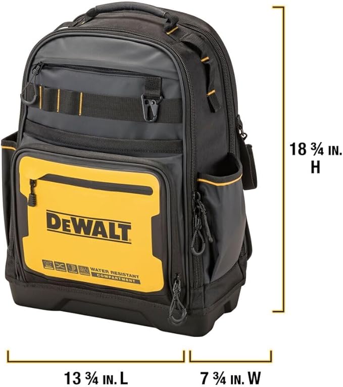 DEWALT Tool Backpack, Tool Storage and Organization, Durable and Water Resistant (DWST560102)