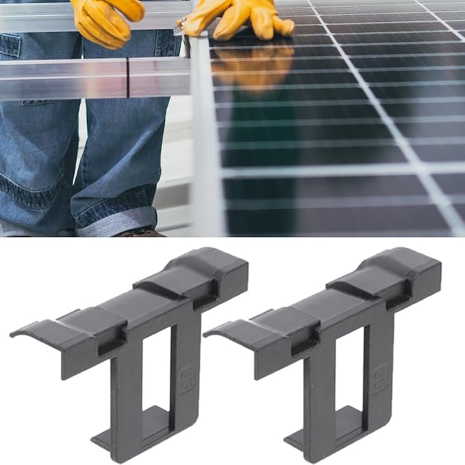12pcs Solar Panel Water Guide Clips 30mm Stainless Steel Mud Clamp for Photovoltaic Panel Drainage and Cleaning Outdoor Solar Accessories
