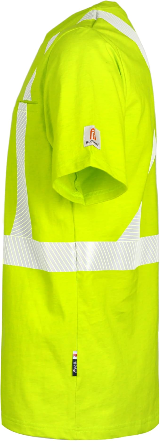 BOCOMAL FR Hi-Vis Shirts 6oz Lightweight High Visibility Reflective Flame Resistant/Fire Retardant Shirt Men's Safety Shirts