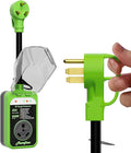 Marsflex Rv Surge Protector, 30amp Rv Circuit Analyzer, 10000 Joules Surge Protection with Waterproof Cover, LED Display, rv Voltage Protector for Camper, Travel Trailers, Motorboat, Color Green